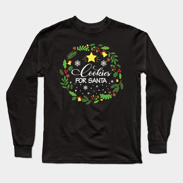 Cookies For Santa Long Sleeve T-Shirt by The Open Wave